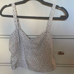 Abercrombie White Star Print M Crop Top Blouse